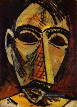  1907 - Kopf eines Mannes 1907 kubistisch